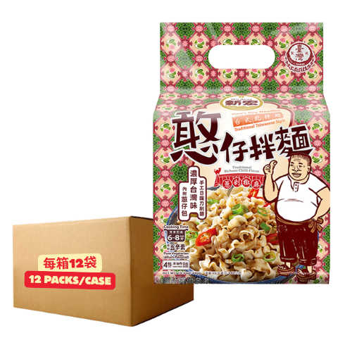 新宏憨仔拌麵-蔥剁椒麻110克x4包 (每箱12袋)