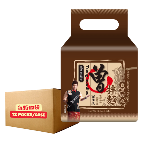 曾拌麵香蔥椒麻116克x4包 (每箱12袋)