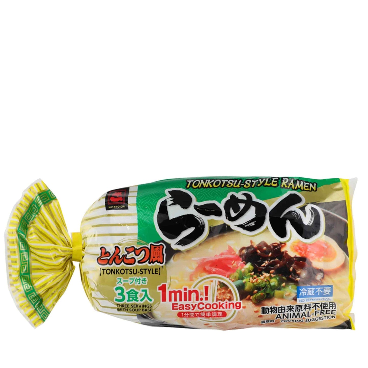都㇐拉麵 豬骨湯底 (3人份) 618G Miyakoichi Ramen Tonkotsu Flavour (3 Servings) 618G