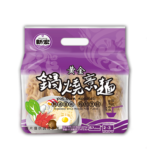 Shin Horng Pot Burn Noodles-Taiwanese Style Minced Pork Flavor 新宏黃金鍋燒意麵-台式古早肉燥風味335g