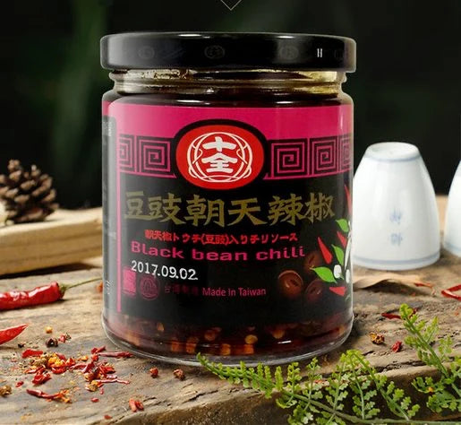 Shih Chuan - EF-Black bean chili 240g 十全豆豉朝天辣椒240克