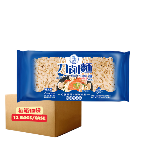 LMJ Sliced Noodles(12 per carton) 劉麵匠 - 刀削麵450g(每箱12袋)