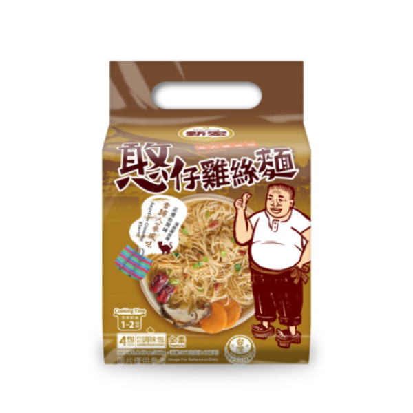 SH Hon's Instant ThinNoodles- Angelica Ginseng Flavor(12x4 per carton) 新宏憨仔雞絲麵-當歸人蔘風味67gx4包 (每箱12袋)