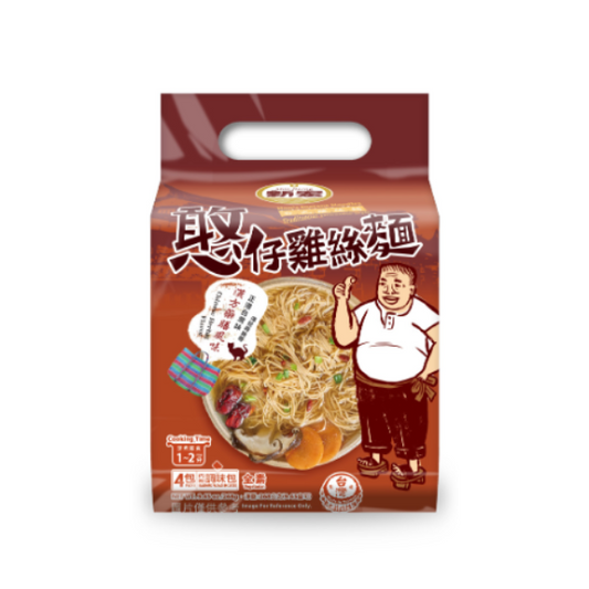 SH Hon's Instant Thin Noodles- Chinese Herbal Flavor (Pack of 4) 新宏憨仔雞絲麵-漢方藥膳風味67gx4包