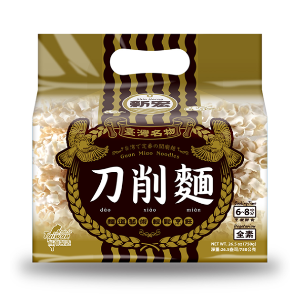 Shin Horng Sliced Noodles 750g(12 Bags per carton) 新宏刀削麵750g (每箱12袋)