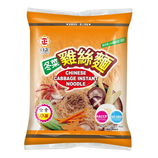 【Sunright】Chinese Cabbage Instant Noodle Pack of 2 (300g) 日正冬菜雞絲麵2袋 (300克)