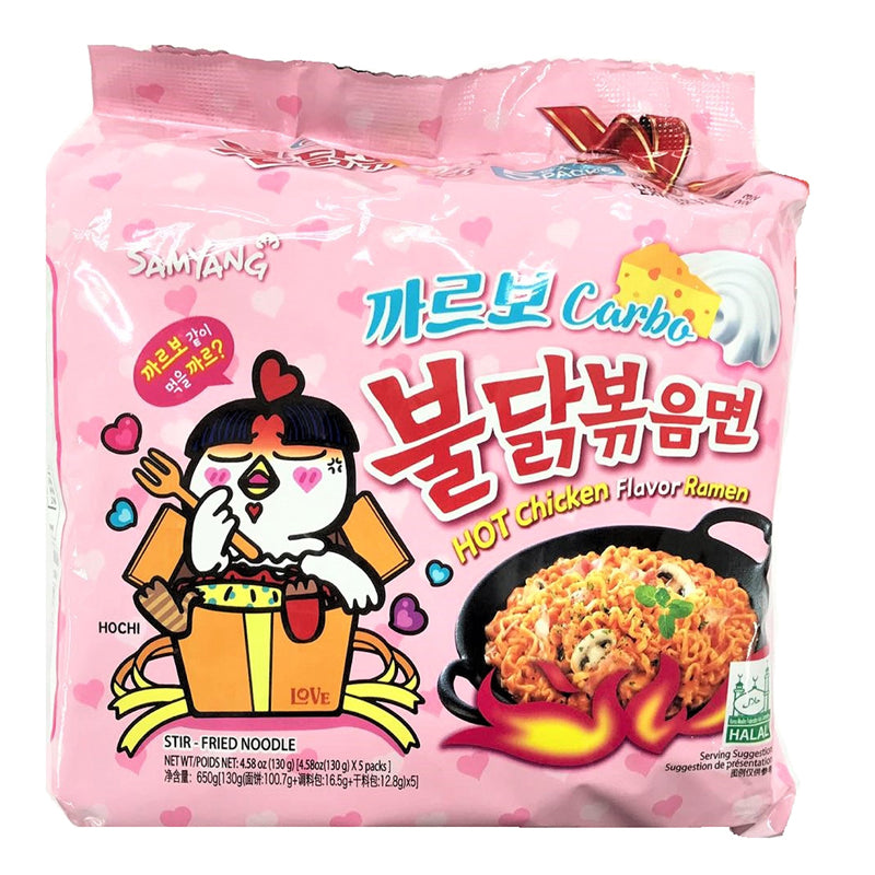 三養火辣雞麵 卡邦尼 粉色 5連包Samyang Hot Chicken Ramyun - CARBONARA (Multi)