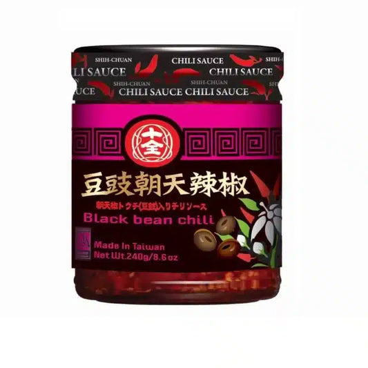 Shih Chuan - EF-Black bean chili 240g 十全豆豉朝天辣椒240克