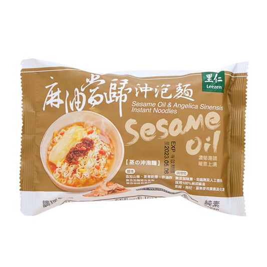 Leezen - Sesame Oil and Angelica Sinensis instant noodles (Pack of 4) 里仁麻油當歸沖泡麵4包